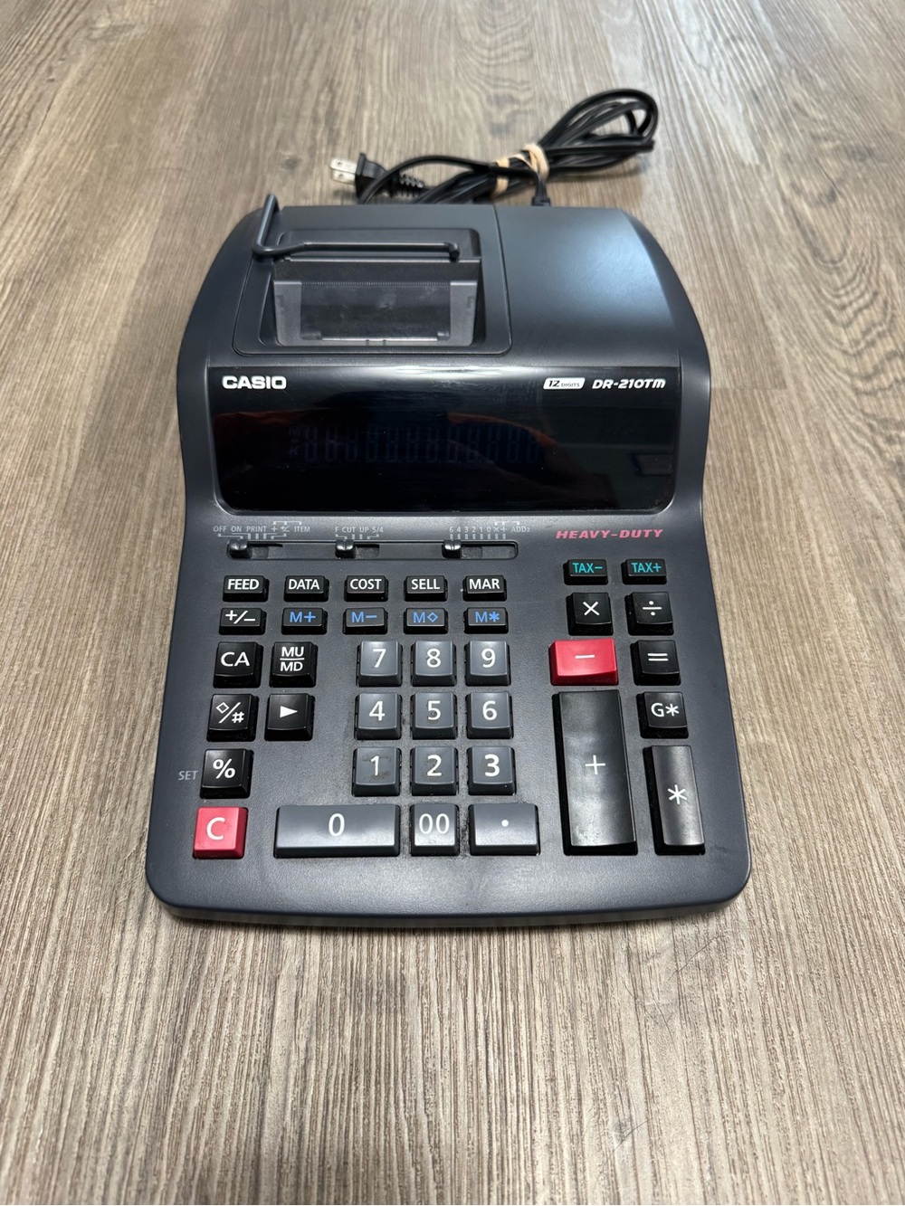 Casio DR-210TM Desktop Printing & Display 12 Digit Calculator Heavy Duty Tested.